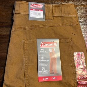 Coleman work pants 34x30, copper color